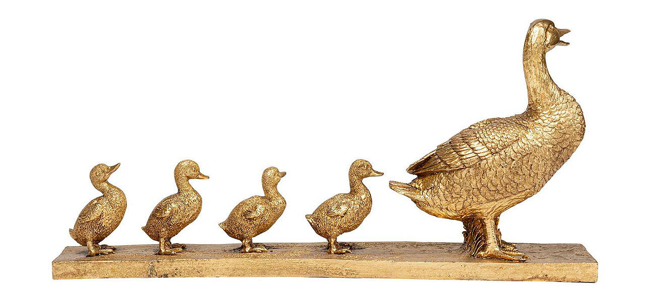 Статуэтка Утка с утятами Golden Duck Статуэтка Утка с утятами Golden Duck - Loft-Concept в Липецке