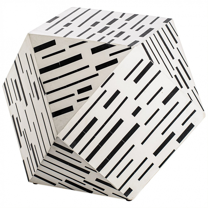 Табурет Black&white Indian Bone Inlay stool Черно-белый Табурет Black&white Indian Bone Inlay stool Черно-белый в Липецке | Loft Concept