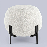 Пуф в ткани букле молочного цвета Pikelet варинант исполнения - 2 | Loft Concept в Липецке