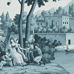 Обои ручная роспись Views of Italy Mare Verde варинант исполнения - 1 | Loft Concept в Липецке