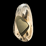 Бра овальное из стекла с золотым элементом Flow Texture  варинант исполнения - 7 | Loft Concept в Липецке