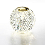 Настольная лампа с прозрачным шарообразным плафоном на цилиндрической подставке Crystal Globule варинант исполнения - 4 | Loft Concept в Липецке