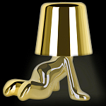 Настольная лампа фигурная цвета золото с гладким абажуром Высота 17 см Sophia варинант исполнения - 3 | Loft Concept в Липецке