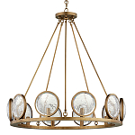 Люстра круглая с прозрачными рельефными плафонами Crystal Prism варинант исполнения - 3 | Loft Concept в Липецке