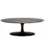 Стол журнальный овальный с столешницей из искусственного мрамора Alonso Gloss варинант исполнения - 1 | Loft Concept в Липецке