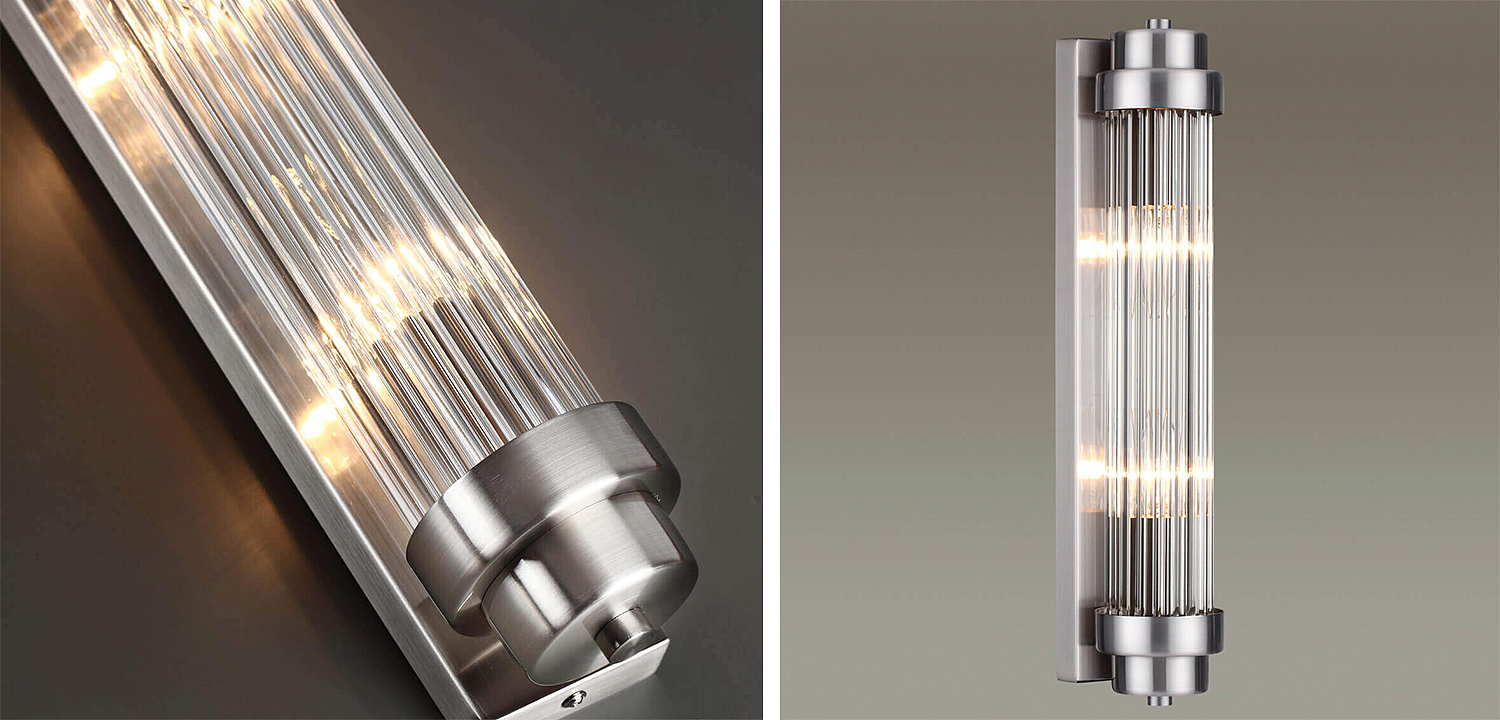 Бра Dirck Glass TUBE Sconce Nickel Бра Dirck Glass TUBE Sconce Nickel - Loft-Concept в Липецке