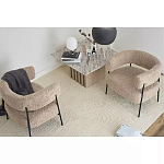 Кресло полукруглое мягкое с буклированной обивкой Armchair with Boucle Upholstery варинант исполнения - 5 | Loft Concept в Липецке