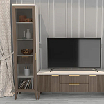 Витрина левая 1-дверная с ящиком и 5-ю белыми полками Harper Line варинант исполнения - 1 | Loft Concept в Липецке