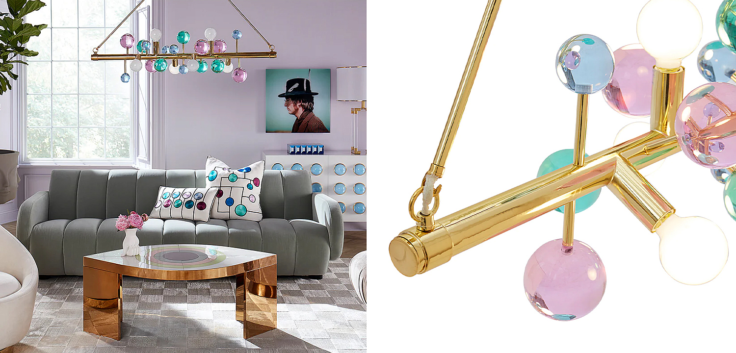 Светильник Jonathan Adler GLOBO SIX-LIGHT LINEAR CHANDELIER Multi Светильник Jonathan Adler GLOBO SIX-LIGHT LINEAR CHANDELIER Multi - Loft-Concept в Липецке