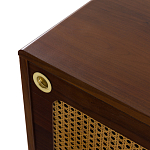 ТВ-тумба из ореха с плетеным декором Eland Wooden Wicker TV Stand варинант исполнения - 6 | Loft Concept в Липецке