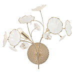 Бра с белыми лепестками из керамики и прозрачными хрустальными цветками Wintery flovers варинант исполнения - 1 | Loft Concept в Липецке