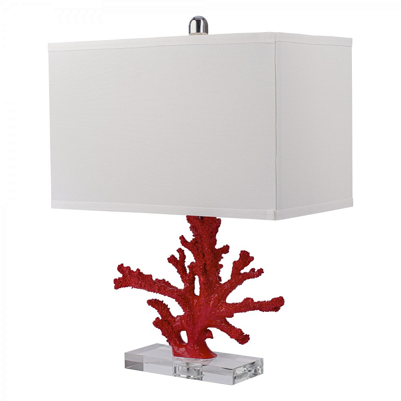 Настольная лампа Red Coral Красный (Red) Белый Настольная лампа Red Coral Красный (Red) Белый в Липецке | Loft Concept