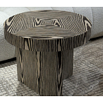 Столик журнальный круглый с полосатым узором Zebroids варинант исполнения - 4 | Loft Concept в Липецке