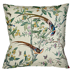 Подушка декоративная с изображением птицы в саду Beige Chinoiserie Birds in the Garden Cushion варинант исполнения - 1 | Loft Concept в Липецке