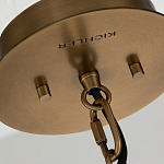 Подвесной светильник с узким цилиндрическим абажуром из черных вертикальных реек Kichler варинант исполнения - 4 | Loft Concept в Липецке