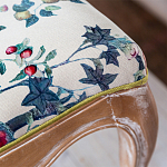 Банкетка из массива бука с цветочным принтом Beige Chinoiserie Garden Banquette варинант исполнения - 3 | Loft Concept в Липецке