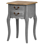 Прикроватная тумба из массива березы серая Grey Montmartre Provence Bedside Table варинант исполнения - 1 | Loft Concept в Липецке