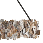 Люстра круглая с абажуром из устричных раковин Sea Ravens варинант исполнения - 1 | Loft Concept в Липецке