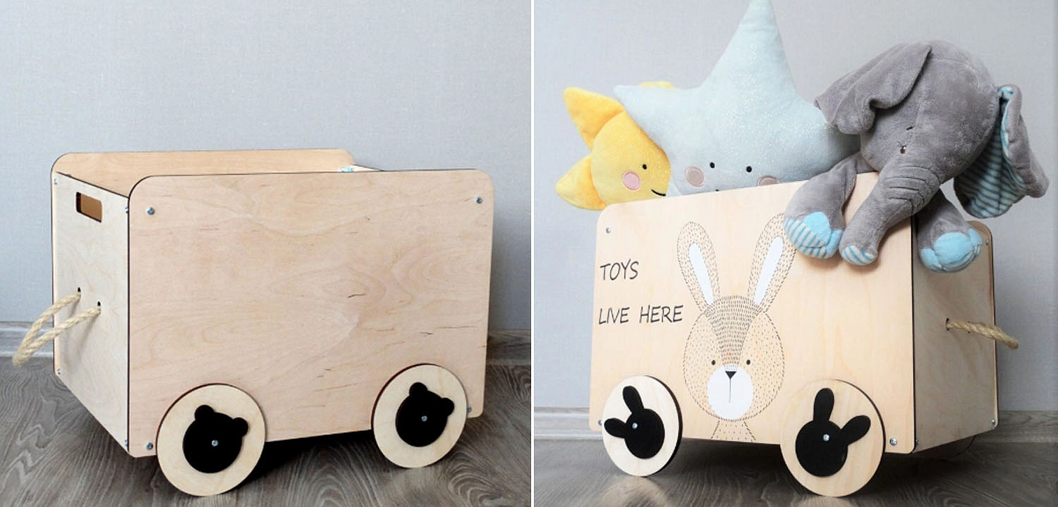 Ящик Wooden Box Bunny Ящик Wooden Box Bunny - Loft-Concept в Липецке