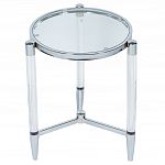 Приставной столик со стеклянной столешницей Deimos варинант исполнения - 1 | Loft Concept в Липецке
