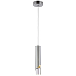 Подвесной светильник Metal Acrylic Tube Chrome Hanging Lamp варинант исполнения - 2 | Loft Concept в Липецке