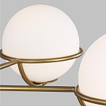 Люстра с 5-ю белыми шарообразными плафонами в сферические каркасах Feiss варинант исполнения - 4 | Loft Concept в Липецке