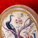 Полукресло из массива бука бежевое с изображением птиц и цветов Beige Green Chinoiserie Garden Chair варинант исполнения - 4 | Loft Concept в Липецке