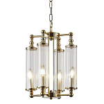 Люстра 4-мя прозрачными цилиндрическими плафонами Jeanette варинант исполнения - 1 | Loft Concept в Липецке