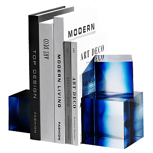 Держатель для книг комлект из 3-х Синих Кубов BUZAO studio