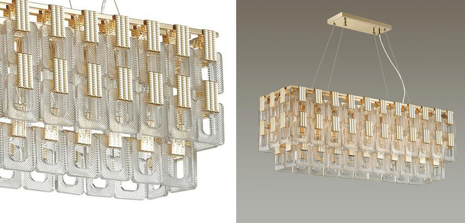 Люстра Ribbed Elements Pendant Linear Люстра Ribbed Elements Pendant Linear - Loft-Concept в Липецке
