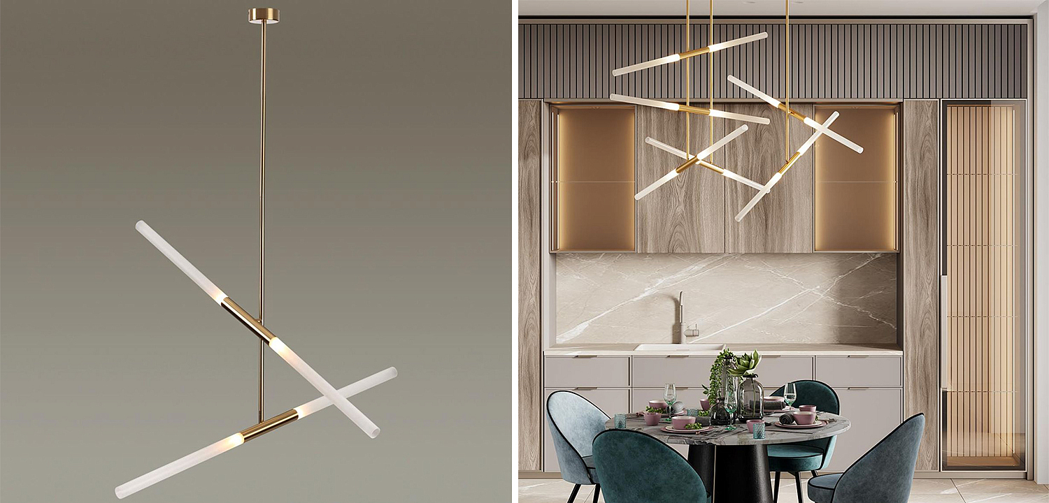 Светильник Gold Delta Light 4 lamp Светильник Gold Delta Light 4 lamp - Loft-Concept в Липецке