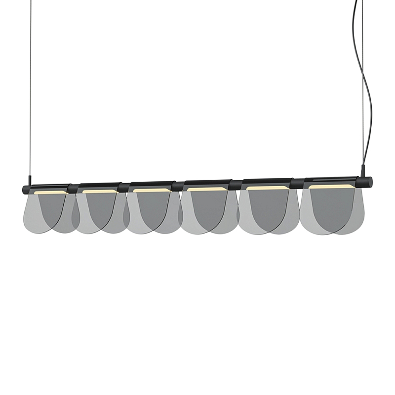 Люстра подвесная Fluffy 3000К 30Вт Серый Черный в Липецке | Loft Concept 