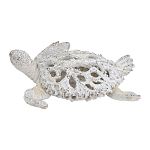 Статуэтка черепаха с ажурным панцирем и детализированной текстурой в белом цвете Marine Accessories варинант исполнения - 1 | Loft Concept в Липецке