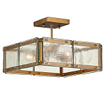 Потолочный светильник квадратный из толстого литого стекла Cast Glass варинант исполнения - 1 | Loft Concept в Липецке