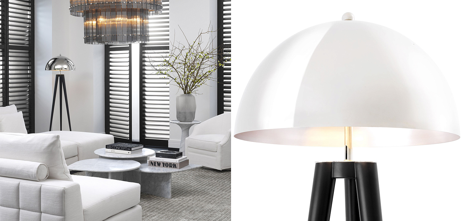 Торшер Eichholtz Floor Lamp Coyote Nickel Торшер Eichholtz Floor Lamp Coyote Nickel - Loft-Concept в Липецке