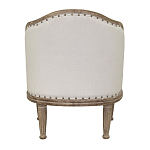 Кресло низкое с мягкой обивкой из льна на 4-х деревянных ножках Emile Armchair beige варинант исполнения - 2 | Loft Concept в Липецке