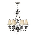 Люстра с 7-ю кремовыми текстильными абажурами Hinkley варинант исполнения - 2 | Loft Concept в Липецке