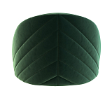 Барный стул со спинкой и металлической подставкой на 4-х деревянных ножках Зеленый Велюр Vendramin Chair варинант исполнения - 3 | Loft Concept в Липецке