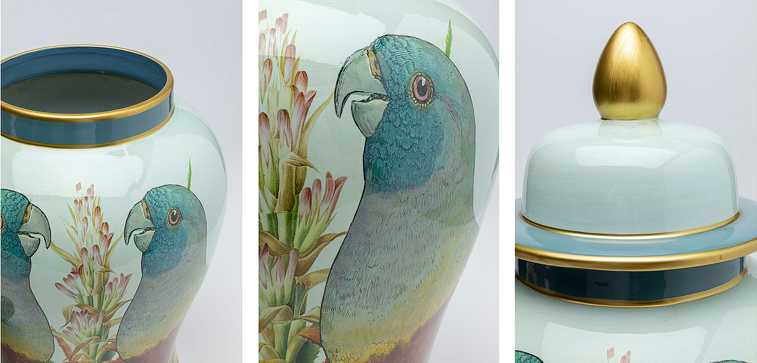 Ваза Porcelain Vase Parrots Ваза Porcelain Vase Parrots - Loft-Concept в Липецке