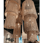 Люстра круглая трехъярусная из бахромы Milk Gradient Braided Fringe варинант исполнения - 5 | Loft Concept в Липецке