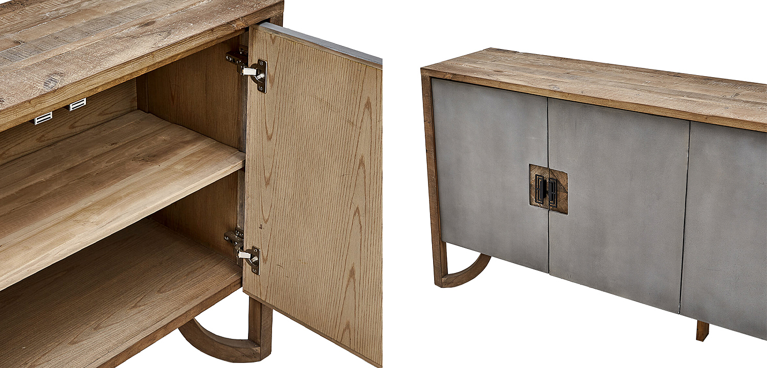 Комод дерево и бетон Keikala chest of drawers с 4-мя дверцами Комод дерево и бетон Keikala chest of drawers с 4-мя дверцами - Loft-Concept в Липецке