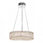 Люстра подвесная круглая из прозрачного хрусталя с корпусом из металла цвета хром Selfsufficient варинант исполнения - 1 | Loft Concept в Липецке