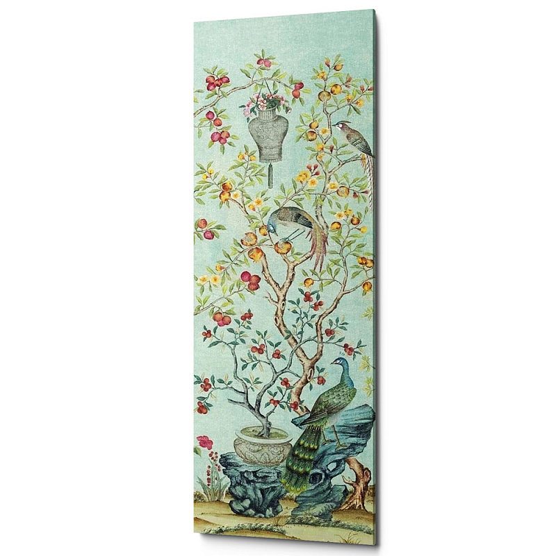 Постер Blue Chinoiserie 3 Голубой пастельный Постер Blue Chinoiserie 3 Голубой пастельный в Липецке | Loft Concept