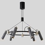 Люстра круглая с 9-ю цилиндрическими плафонами на магнитном креплении Bronze Concert варинант исполнения - 1 | Loft Concept в Липецке