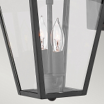 Настенный фонарь черного цвета с прозрачным стеклянным плафоном трапециевидной формы Hinkley варинант исполнения - 10 | Loft Concept в Липецке