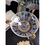 Чаша из прозрачного рельефного стекла на бронзовой подставке Eden Garden варинант исполнения - 2 | Loft Concept в Липецке