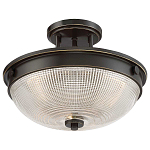 Потолочный светильник со стеклянным плафоном в виде купола Quoizel варинант исполнения - 8 | Loft Concept в Липецке