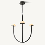 Люстрас 3-мя мраморными плафонами в форме купола Light Warm Light варинант исполнения - 3 | Loft Concept в Липецке