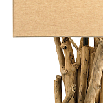 Настольная лампа с каркасом в виде веток деревьев и тканевым абажуром Natural Driftwood варинант исполнения - 1 | Loft Concept в Липецке