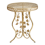 Столик приставной золотистый с орнаментом на столешнице Tanzania варинант исполнения - 1 | Loft Concept в Липецке